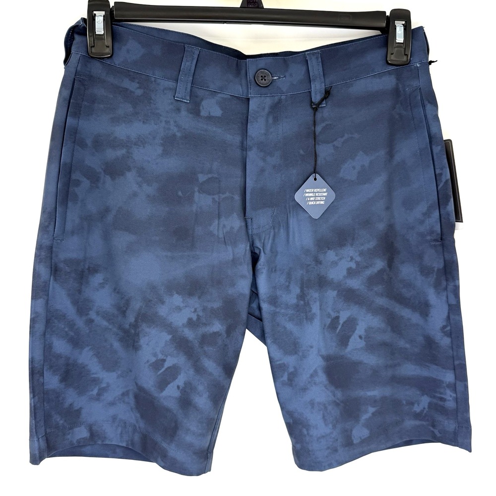 Travis‎ Mathew Dock Head Hybrid Shorts Mens 30 Insignia Blue Tie Dye Golf Swim